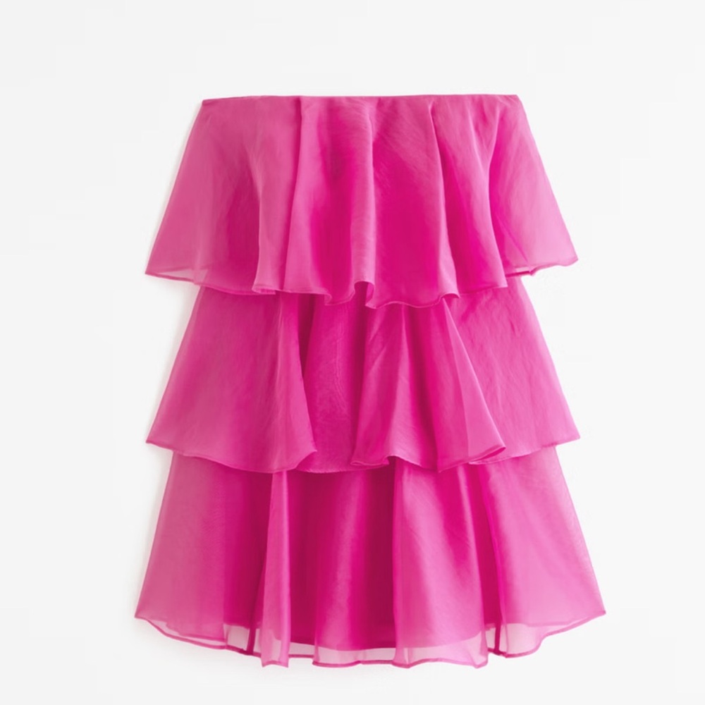 Abercrombie & Fitch Pink Tiered Mini Dress